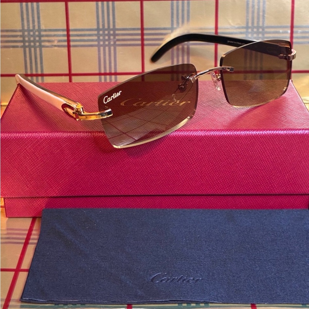 Cartier Unisex Buffalo Horn Sunglasses